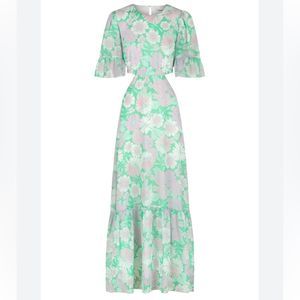 Revolve Hansen + Gretel Josephine Cut Out Maxi Dress Flowerbomb Size XS